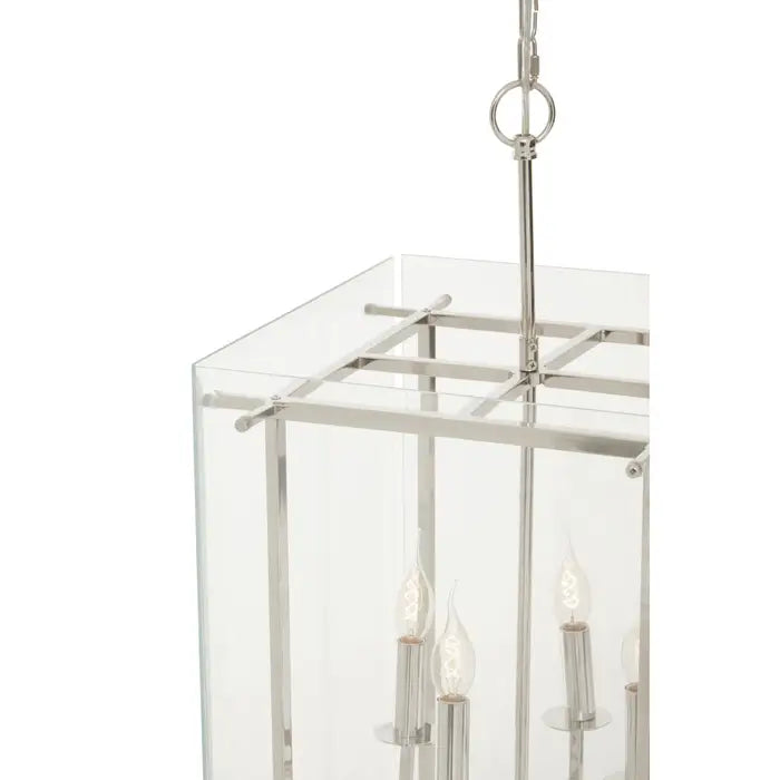Conneaut 4Lt/5Lt Modern Pendant Light Fixture with Nickel Finish - Perfect for Kitchen Island, Dining Room & Living Room Lighting