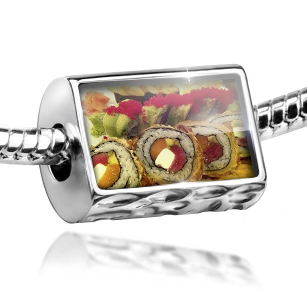 Charm Sushi Roll Beads - Compatible with European Bracelets for DIY Jewelry Making - Perfect for Bracelet Charms, Anklets & Friendship Jewelry Crafting