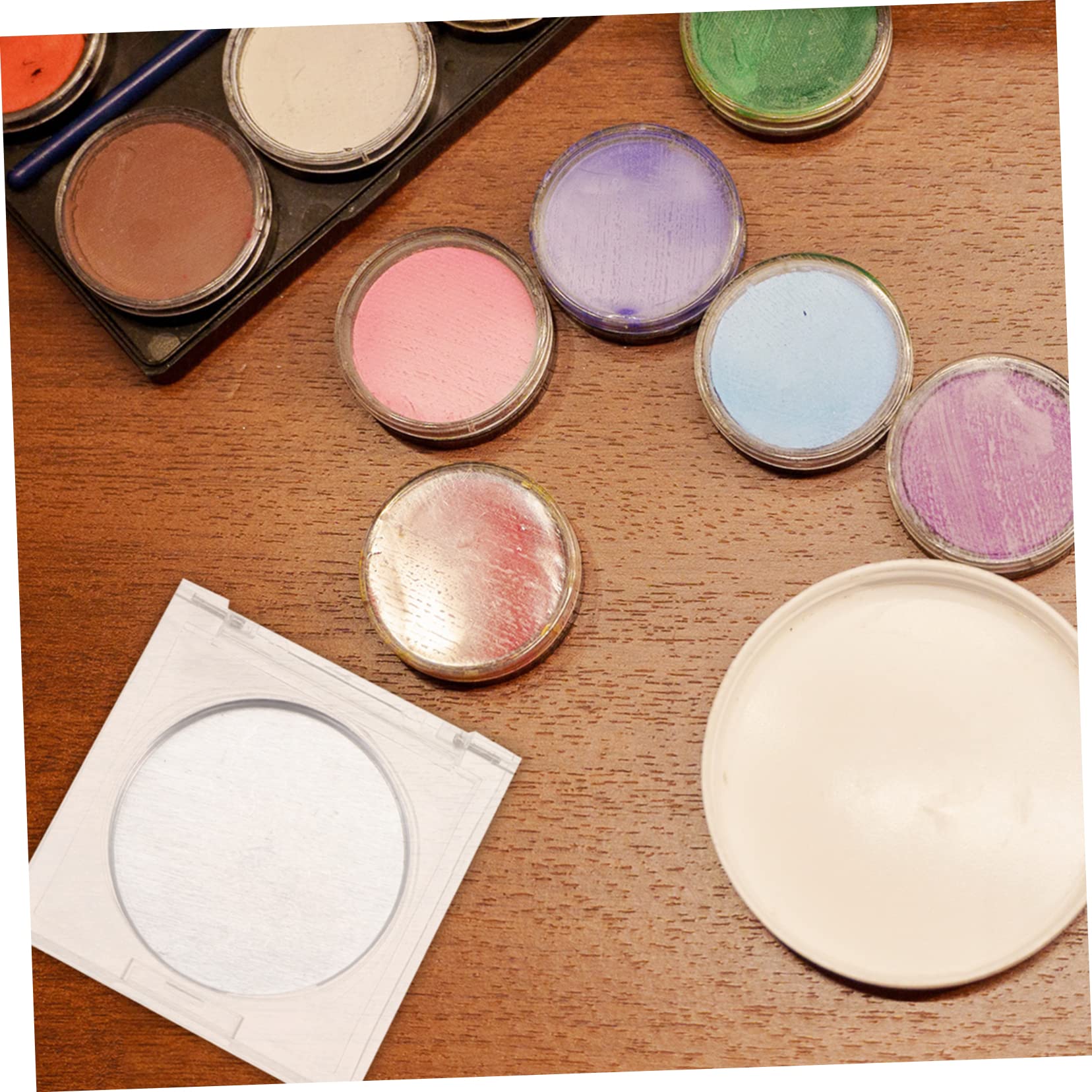 14pcs Clear Blush & Eyeshadow Empty Palette Box - Travel-Friendly Makeup Organizer with Lid, Transparent Plastic Storage Case for Eyeshadow, Blush, Highlighter - Perfect for Makeup Artists, Travel & Home Use