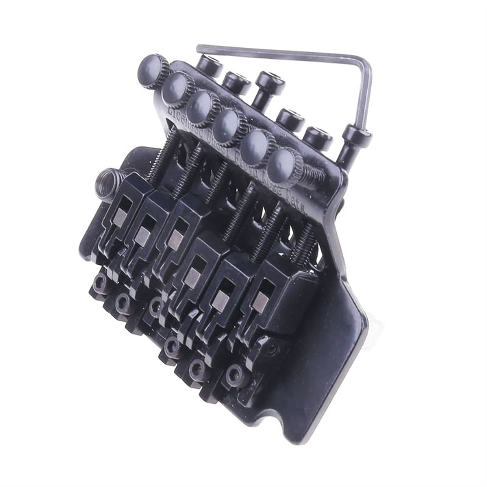 Electric Guitar Tremolo Bridge - 1 Set Black Double Locking System for Pulled Strings | Premium Guitar Parts for Rock & Metal Performance