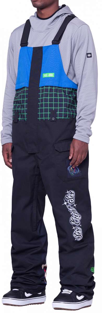 686 Frontier Shell Bib Snow Pants 2024 - Waterproof & Insulated Ski Bib Overalls for Men & Women - Perfect for Snowboarding, Skiing & Winter Outdoor Activities