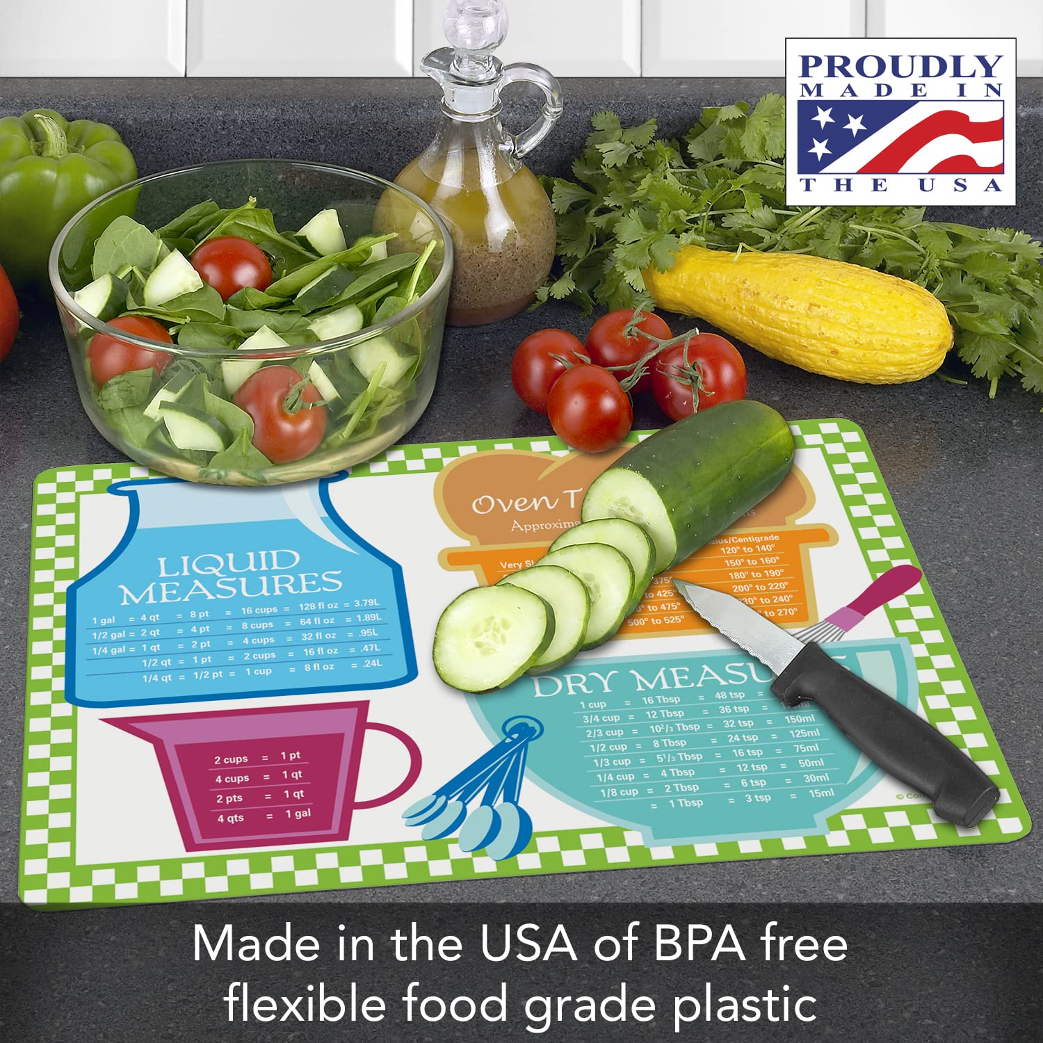 Cut N' Funnel Flexible Plastic Cutting Board Mat 15