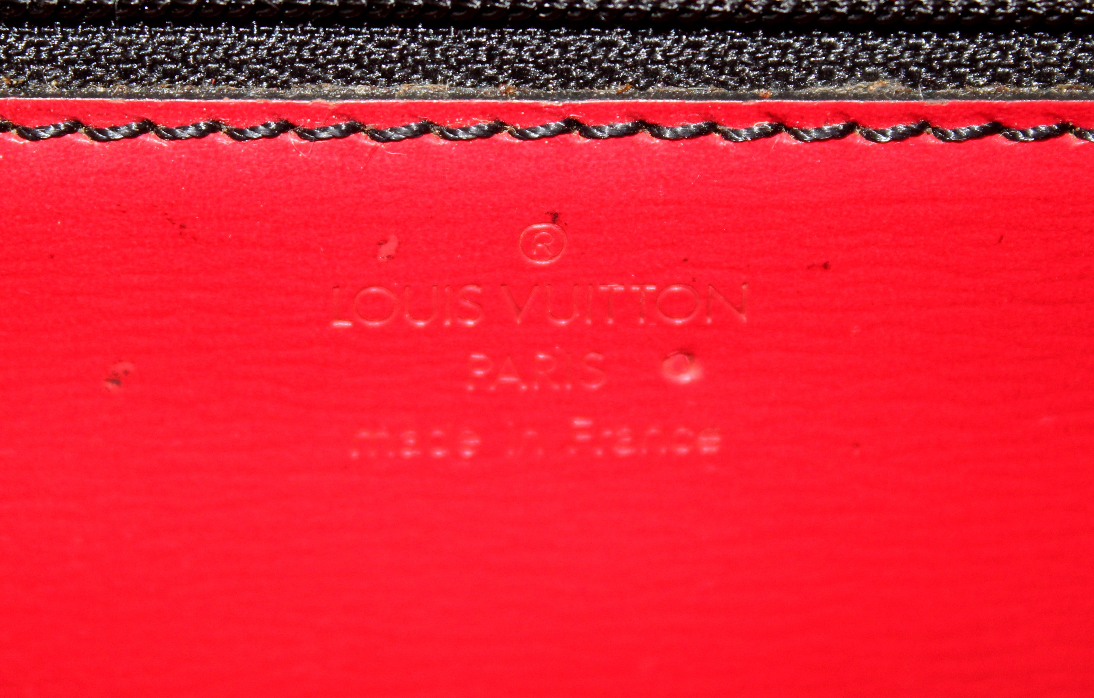 Authentic Louis Vuitton Red Epi Leather Pochette Business Flap Envelope Clutch Bag for Women | Luxury Evening Bag for Parties, Weddings & Date Nights