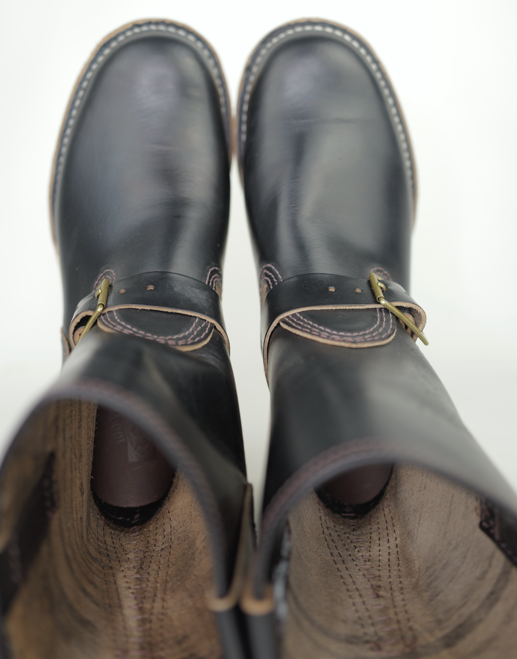 Wesco Boots X The Shop BHH Short Stack Horsehide Engineer Boots - Premium Leather Work Boots for Motorcycle Riding & Outdoor Adventures