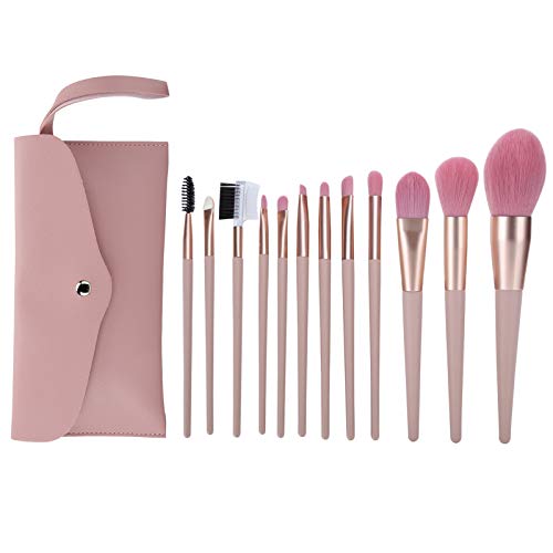 12-Piece Professional Makeup Brush Set - Concealer, Powder & Eyebrow Brushes for Flawless Application | Travel & Home Use | Vegan & Cruelty-Free Beauty Tools