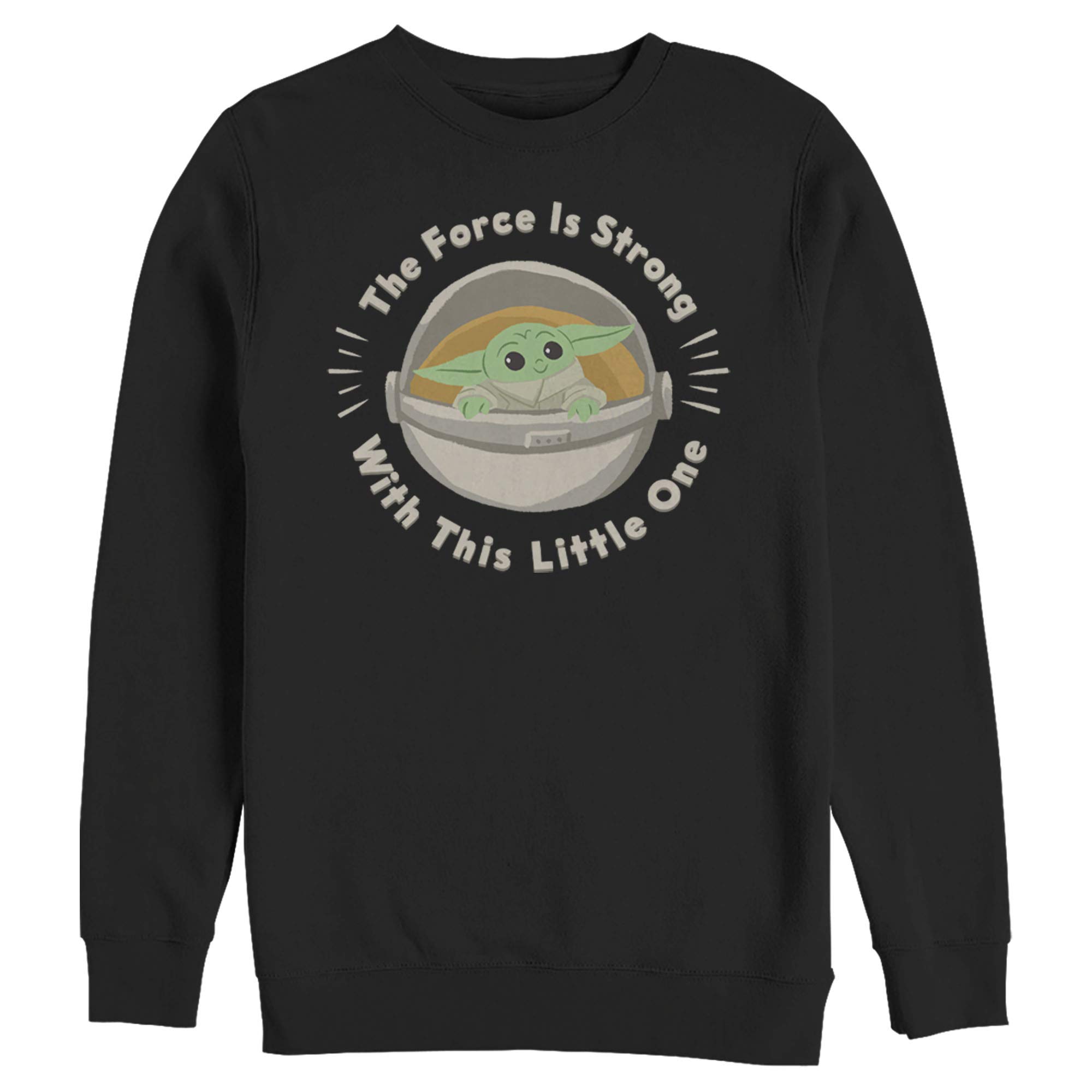 Men's Star Wars The Mandalorian The Child 2D Graphic Hoodie - Soft Cotton Pullover Sweatshirt with Force Motif - Perfect for Cosplay, Movie Nights & Star Wars Fans