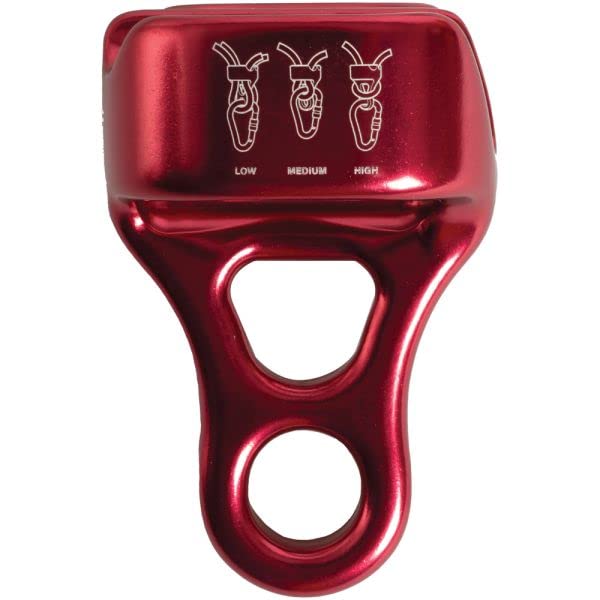 Cypher XF Forge Climbing Belay Device - Lightweight & Durable Rock Climbing Gear for Indoor & Outdoor Use - Perfect for Sport Climbing, Mountaineering & Rescue Operations (Red)