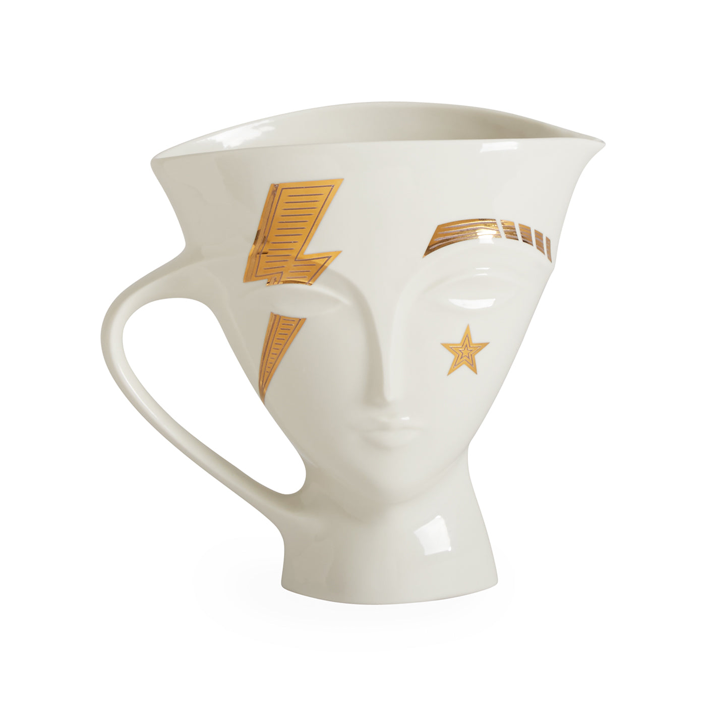 Gilded Giuliette Pitcher - Elegant Glass Water Pitcher with Gold Accents for Home Decor, Dining Table Centerpiece, and Party Serving - Perfect for Iced Tea, Lemonade, and Entertaining Guests