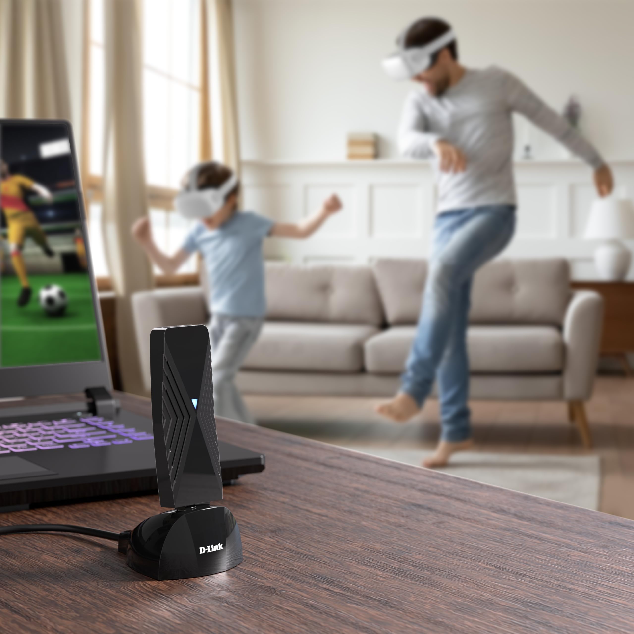 D-Link DWA-F18 VR Air Bridge - Wireless Adapter for Meta Quest 2/3/Pro | Dedicated PC Gaming Connection | 360° VR Motion Support | Oculus App Compatible | Perfect for Immersive VR Gaming & Virtual Reality Experiences
