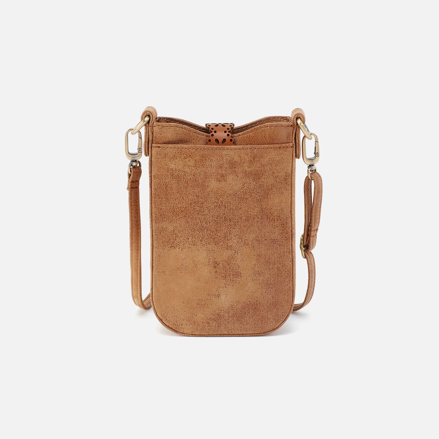 Premium Buffed Leather Tabby Phone Crossbody Bag in Whiskey - Stylish & Compact for Everyday Use, Travel, and Shopping