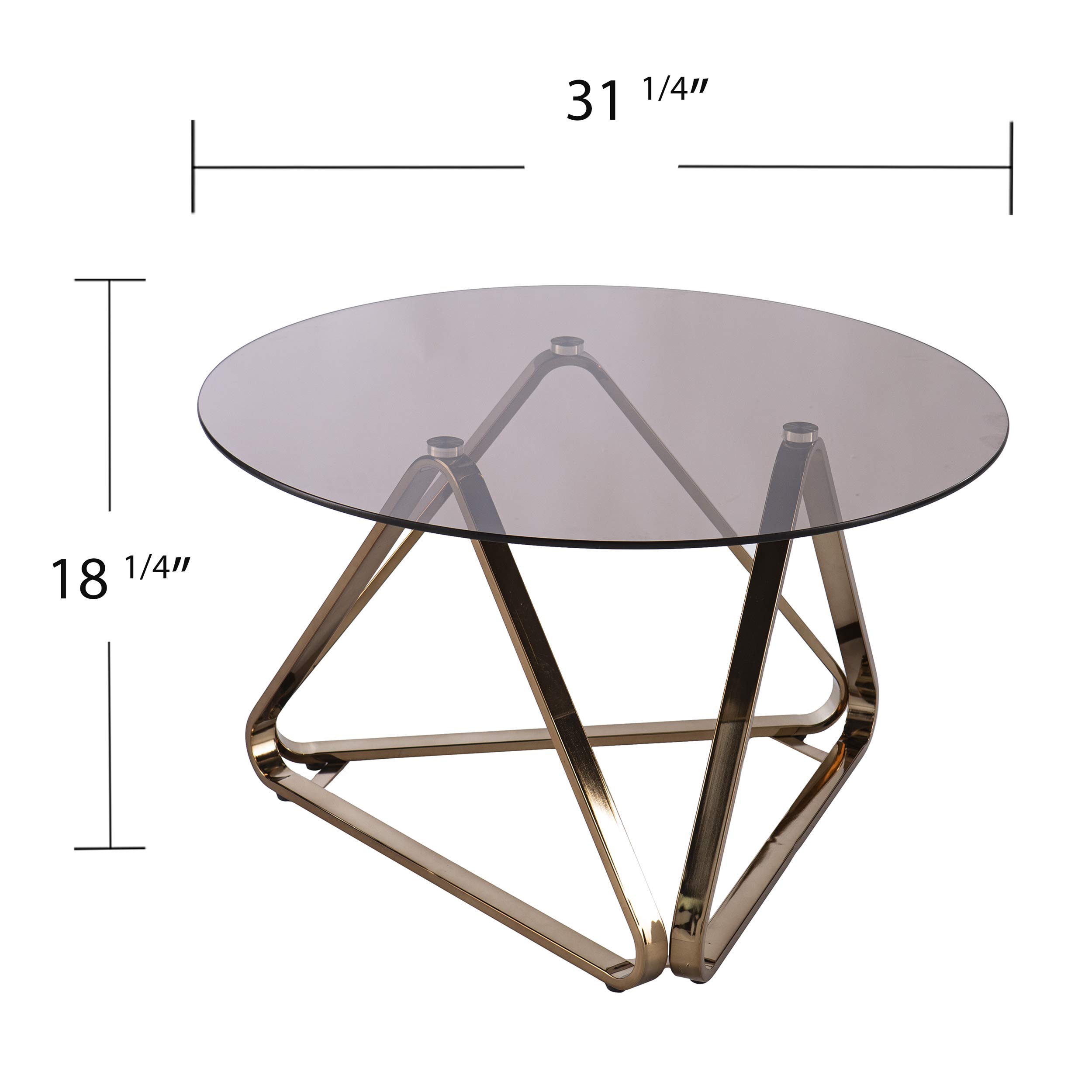 SEI Furniture Stondon Coffee Table - Standard Size, Champagne Finish - Perfect for Living Room, Lounge & Home Decor