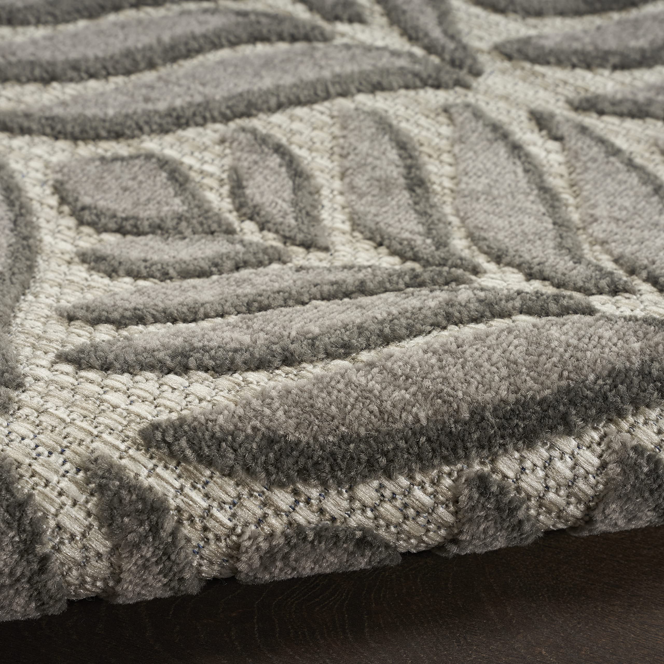 Nourison Aloha Charcoal 2' x 6' Runner Rug - Easy Clean, Non-Shedding Indoor Carpet for Bedroom, Living Room, Dining Room & Kitchen | Perfect for High Traffic Areas & Hallways