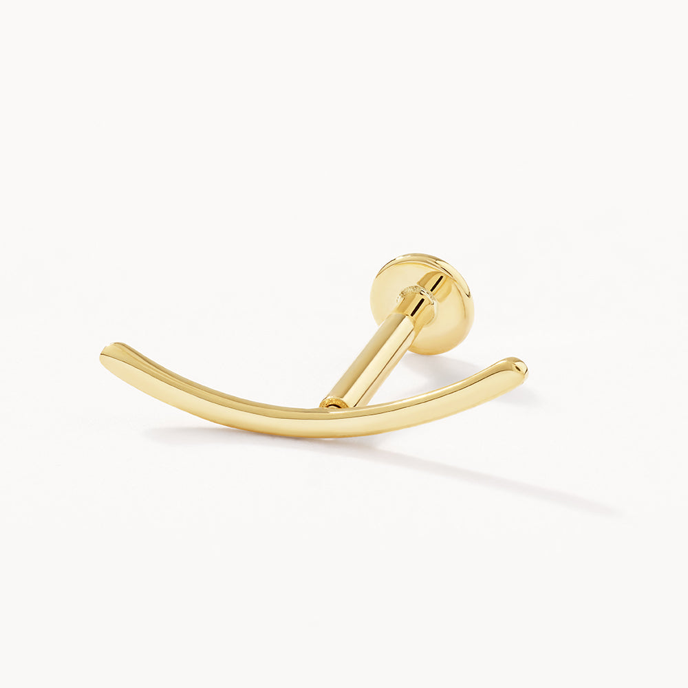 10k Gold Climber Helix Single Stud Earring - Perfect for Cartilage Piercing, Everyday Wear & Gifts