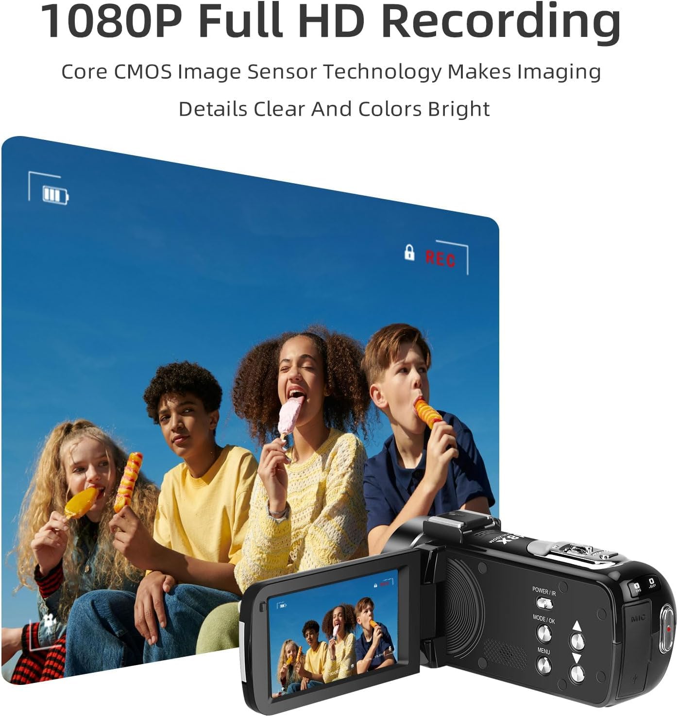 ORDRO B320 Full HD 1080P 30MP Digital Camcorder with IR Night Vision, 3.0