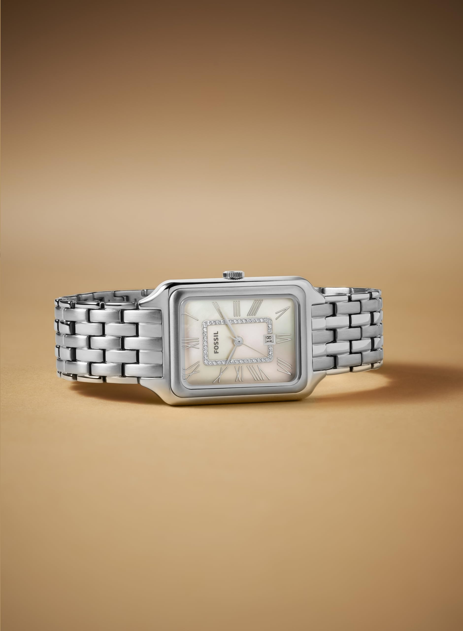 Fossil Raquel Women's Stainless Steel Quartz Watch with Three-Hand Movement - Perfect for Everyday Wear, Office & Casual Outfits