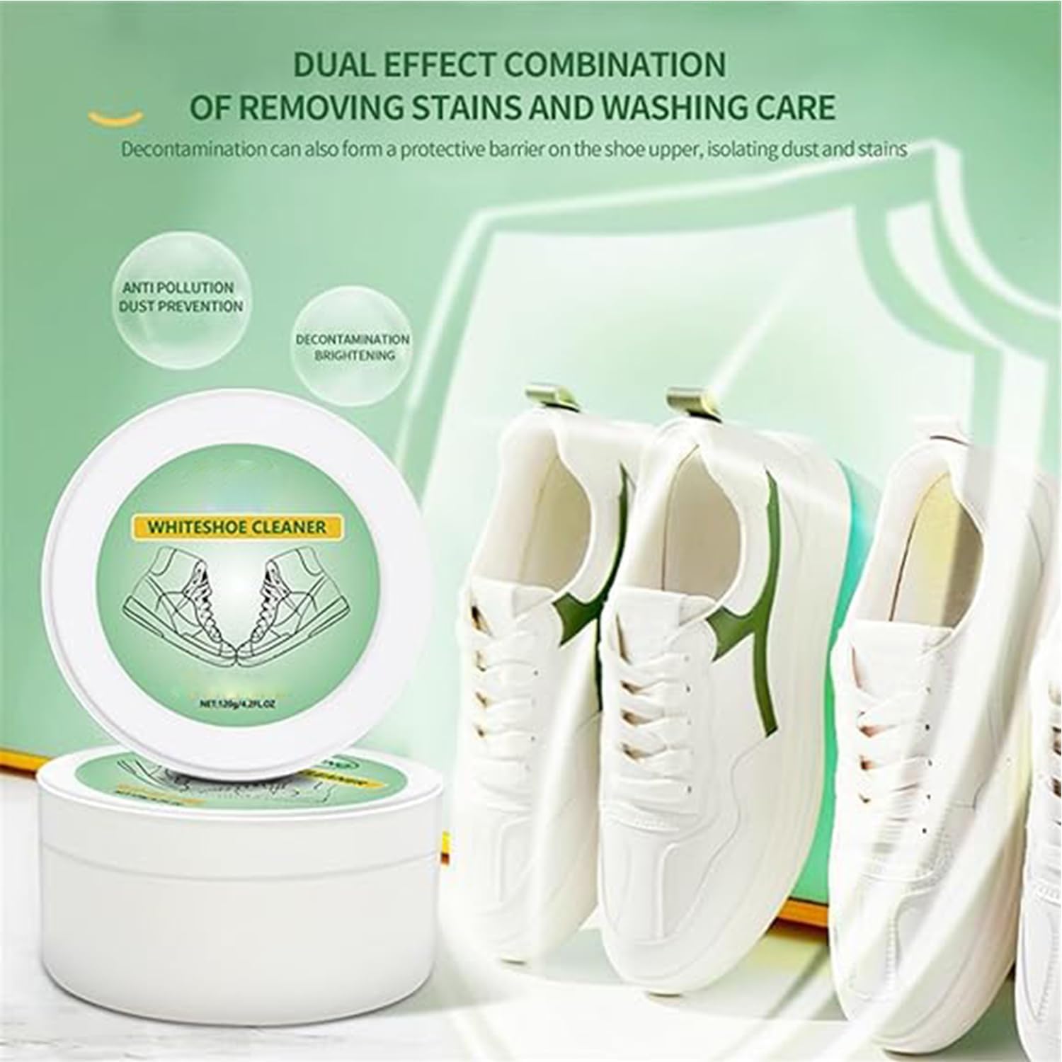 Rozino White Shoe Cleaner Kit (2pcs) - Waterless Cleaning for Sneakers & Sports Shoes