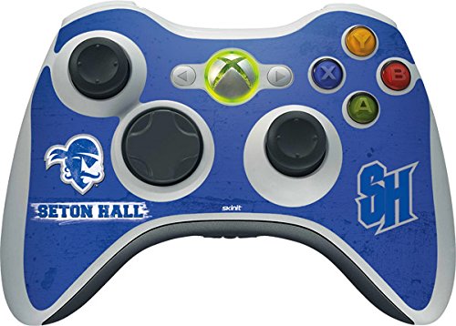 Officially Licensed Seton Hall Vintage Gaming Skin Decal for Xbox 360 Wireless Controller - Durable Protective Cover for College Sports Fans & Gamers
