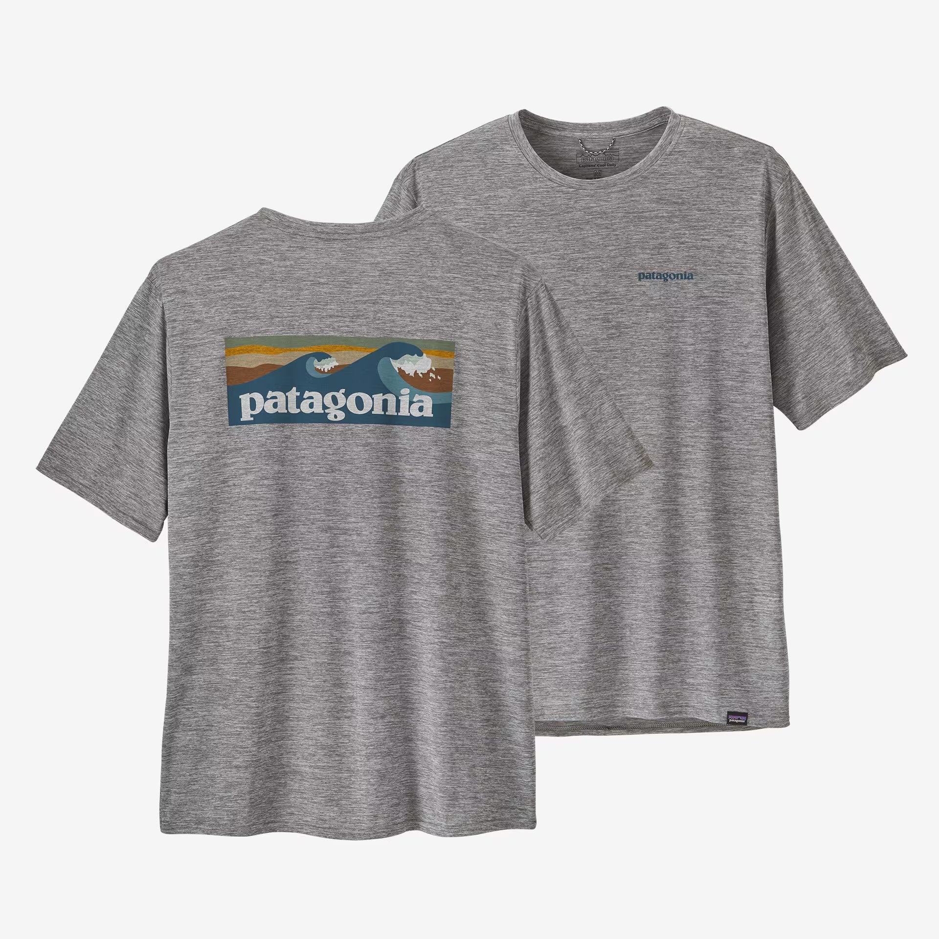 BOARDSHORT LOGO ABALONE BLUE: FEATHER GREY