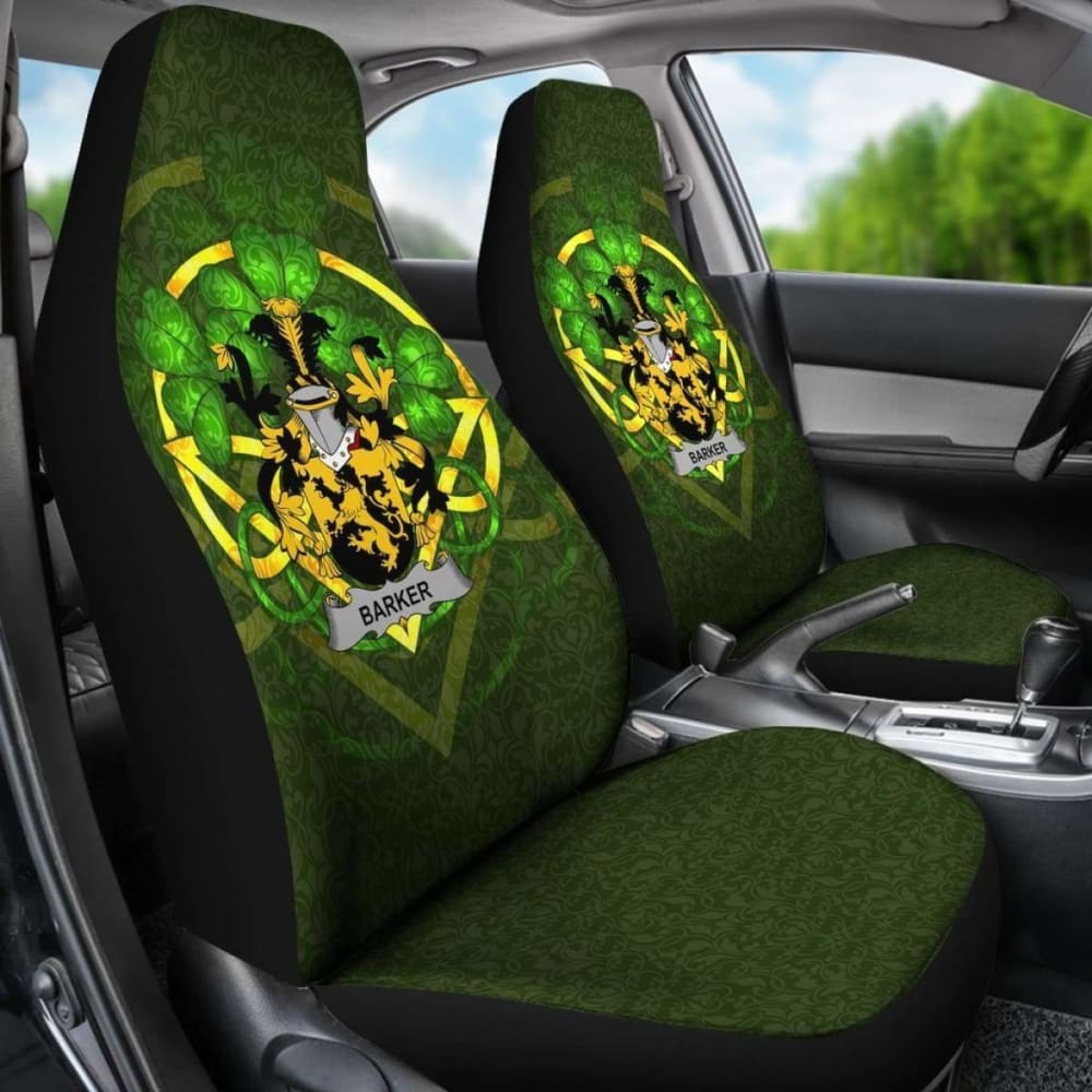Barker Ireland Car Seat Cover Set of 2 - Celtic Shamrock Design for Cars, SUVs & Trucks | Waterproof & Durable Seat Protectors for Pets, Kids & Daily Use