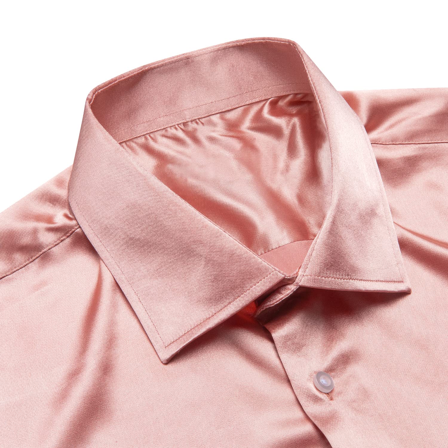 Premium Satin Men's Dress Shirts - Long Sleeve Formal Button Down Shirt for Business, Wedding & Party - Classic Fit Comfortable Office Wear