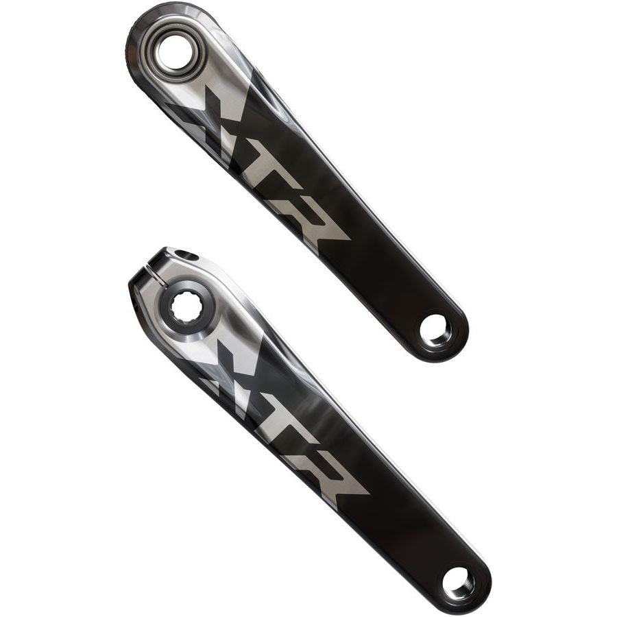 Shimano XTR FC 9200 XC Crankset 165mm - 12 Speed 1x Direct Mount Hollowtech II Hollow Forged Crankarms (Black/Silver) | Premium Mountain Bike Crankset for XC Racing & Trail Riding