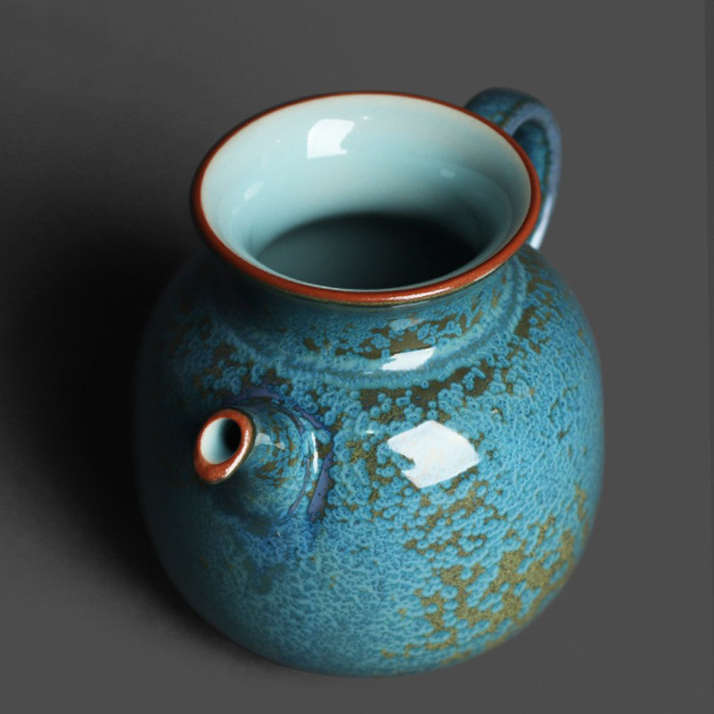 Premium Handmade Jun Kiln Tianmu Teacup - Authentic Chinese Ceramic Tea Cup for Gongfu Tea Ceremony, Perfect for Home, Office, or Gift Giving