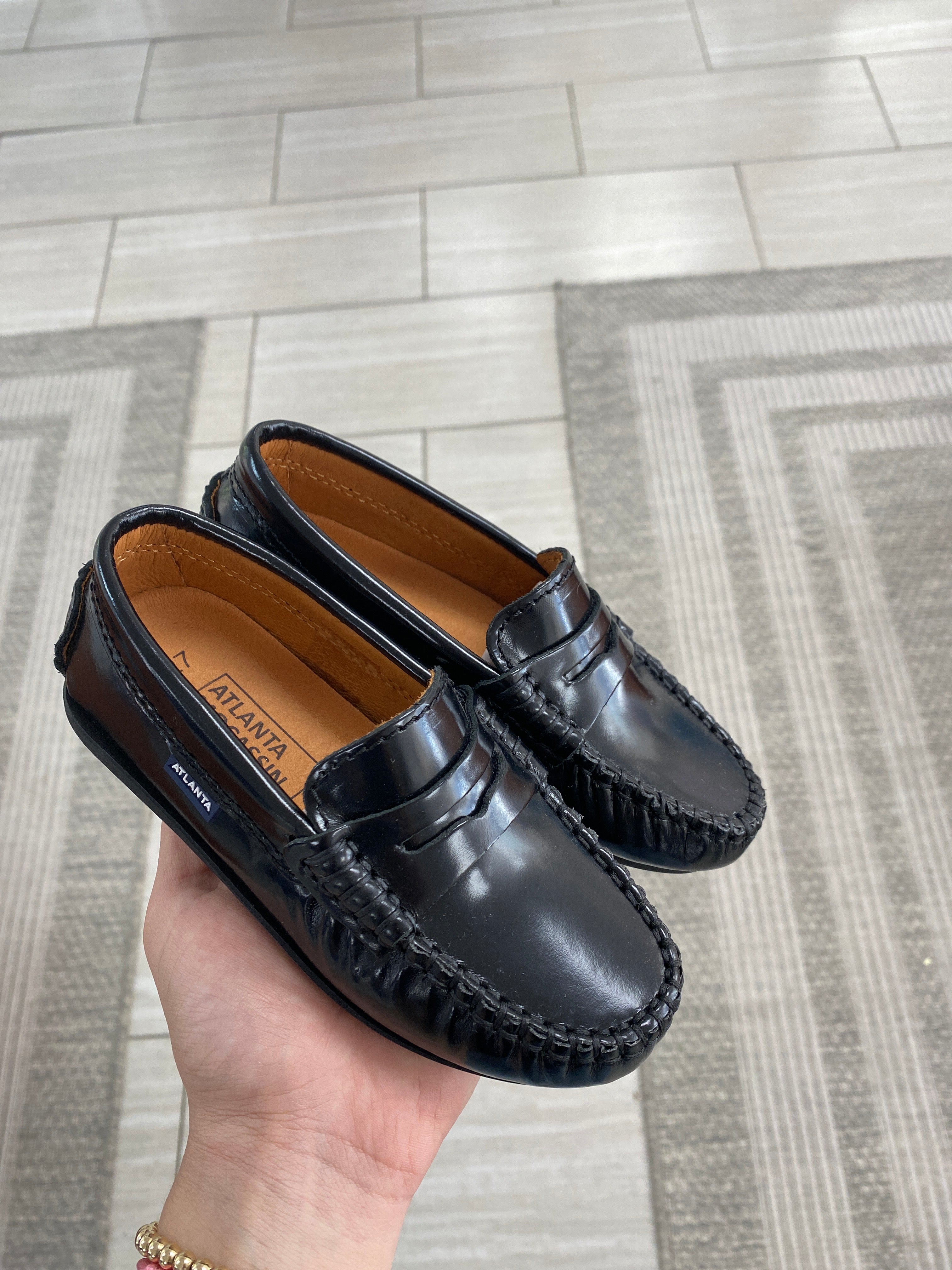 Atlanta Black Florentine Penny Loafers for Men - Genuine Leather Moccasin Shoes for Business, Casual & Formal Wear