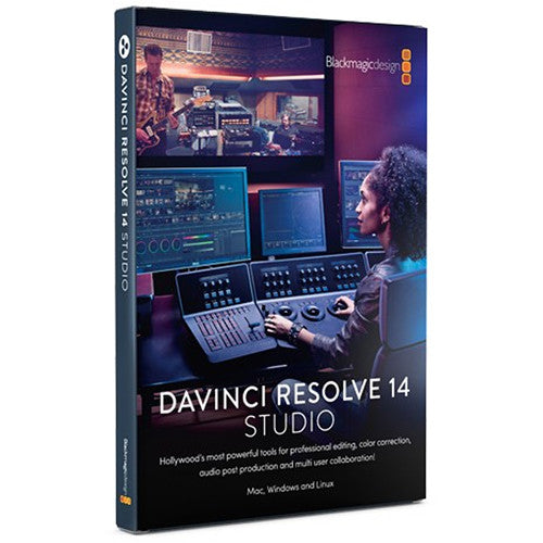 Blackmagic Design DaVinci Resolve 15 Studio Professional Video Editing Software with USB Dongle - Perfect for Film, TV & YouTube Content Creators