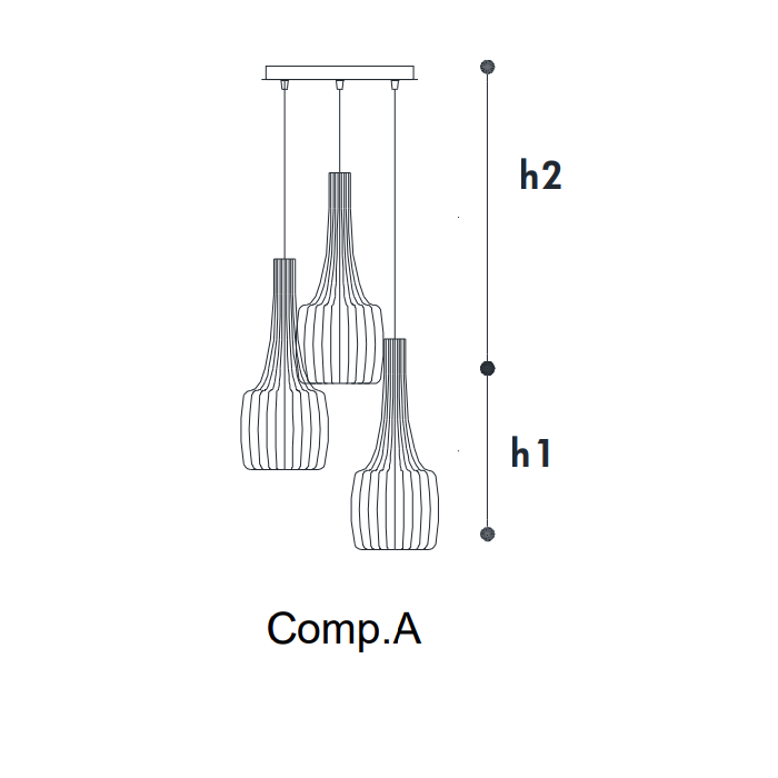 Modern Bossanova Suspension Lamp - Elegant Hanging Light Fixture for Living Room, Dining Room & Bedroom Decor | Perfect for Home, Office & Restaurant Lighting