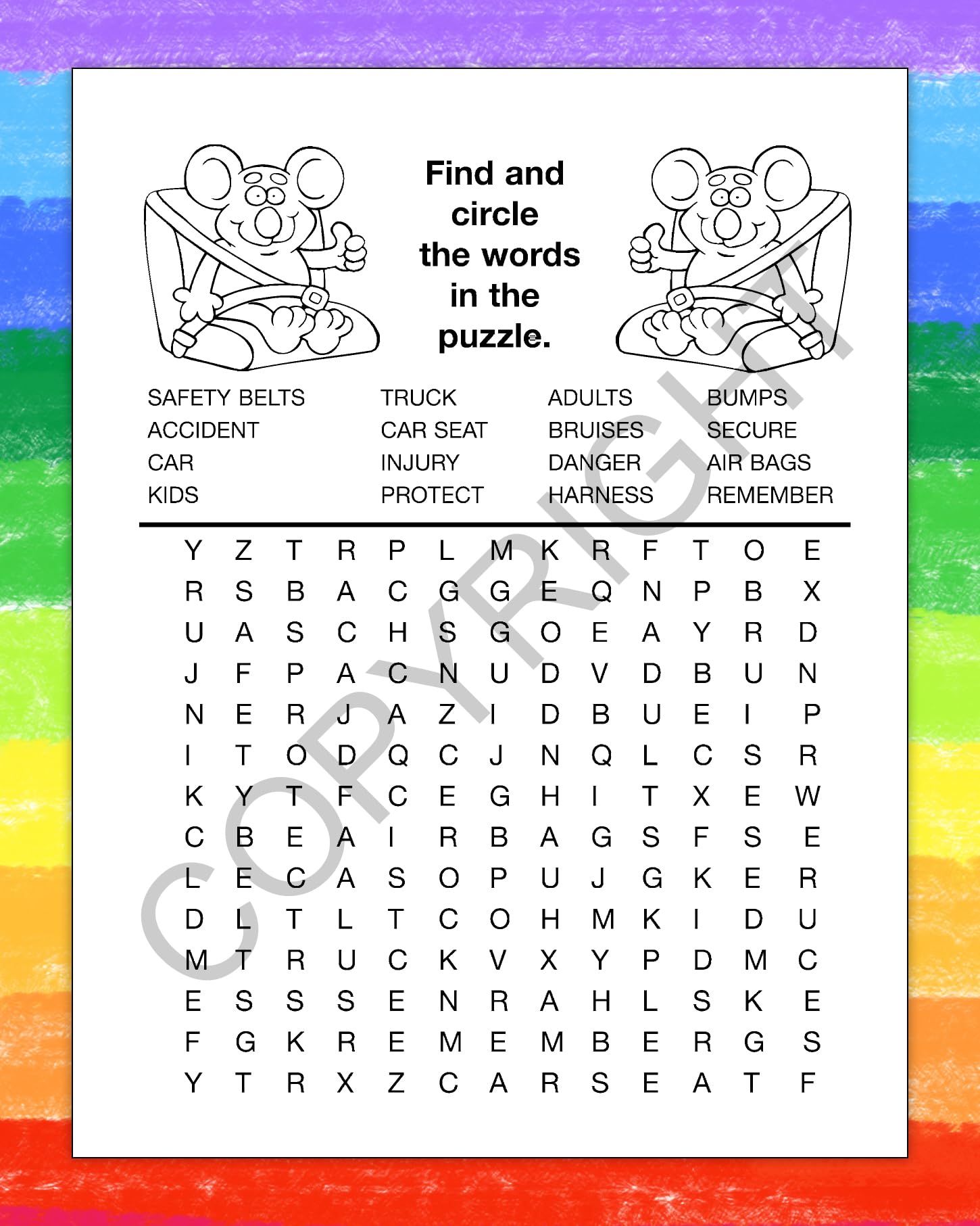 ZOCO Custom Educational Coloring Books for Kids - 250 Bulk Pack with Crayons | Preschool Learning Activities, Seatbelt Safety & Buckle Up Theme | Perfect for Classroom, Homeschool & Road Trip Activities