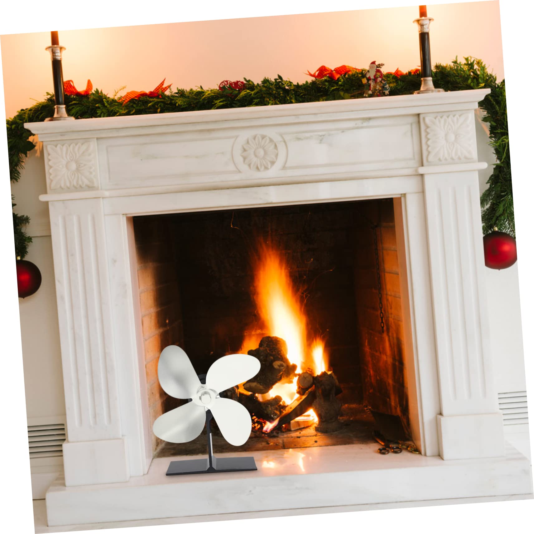 Garneck 3-Piece Fireplace Fan Set - Efficient Heat Powered Stove Fan for Home, Aluminum Alloy Blades - Perfect for Fireplace, Wood Stove & Home Heating (Living Room, Bedroom, Cabin)