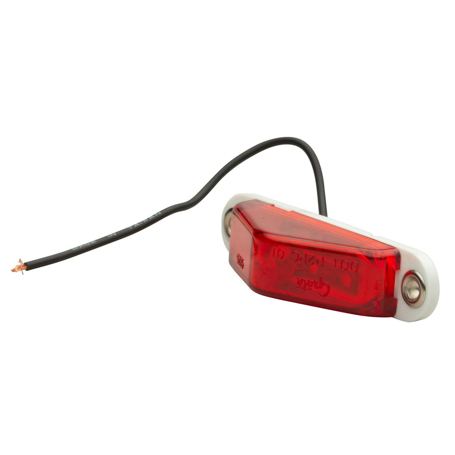 45512 Red Clearance Marker Light with Peak Lens (Blunt Cut) - Heavy Duty LED Truck Trailer Lights for Semi, RV, Boat & Commercial Vehicles - Waterproof & Durable for All-Weather Use
