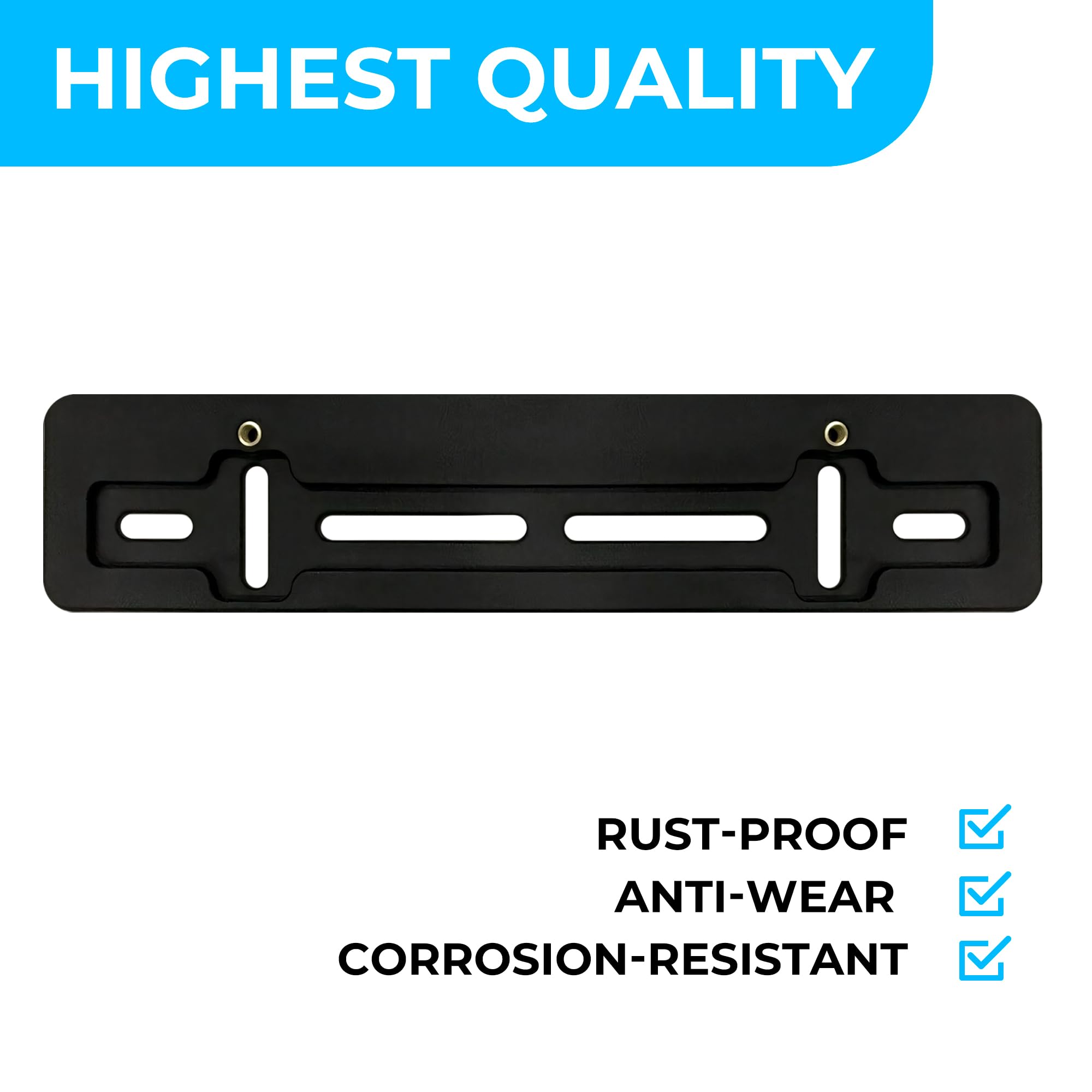 Jeep Front Bumper License Plate Mounting Bracket with Screws & Wrench Kit - Universal Fit for Wrangler, Cherokee & Grand Cherokee - Easy DIY Installation for Off-Road & Street Legal Compliance