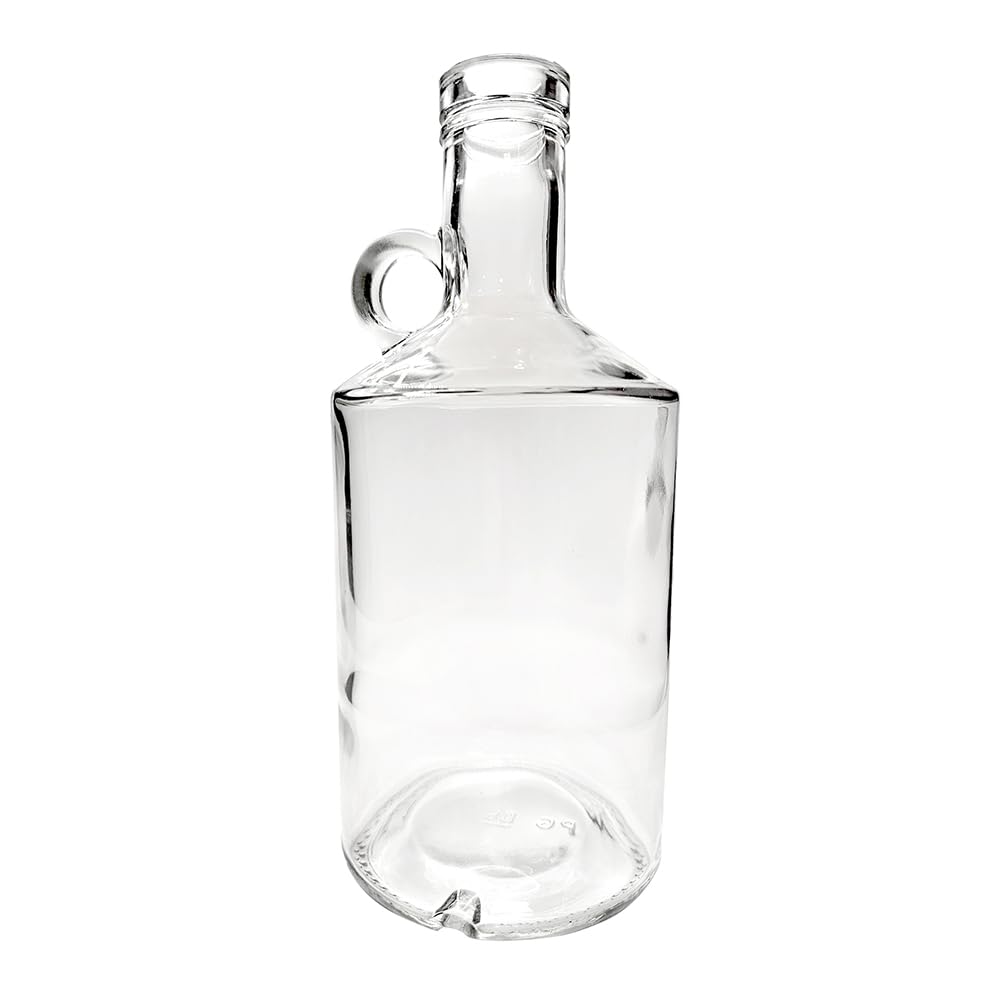 Premium Morgantown Flint Bar Top Spirit Bottles - Single Glass Liquor Bottle for Whiskey, Bourbon & Cocktails | Home Bar, Party & Gift Use