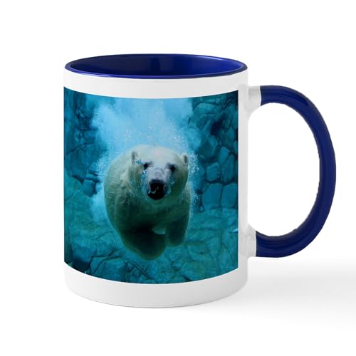 White/Navy Inside - Polar Bear Mugs