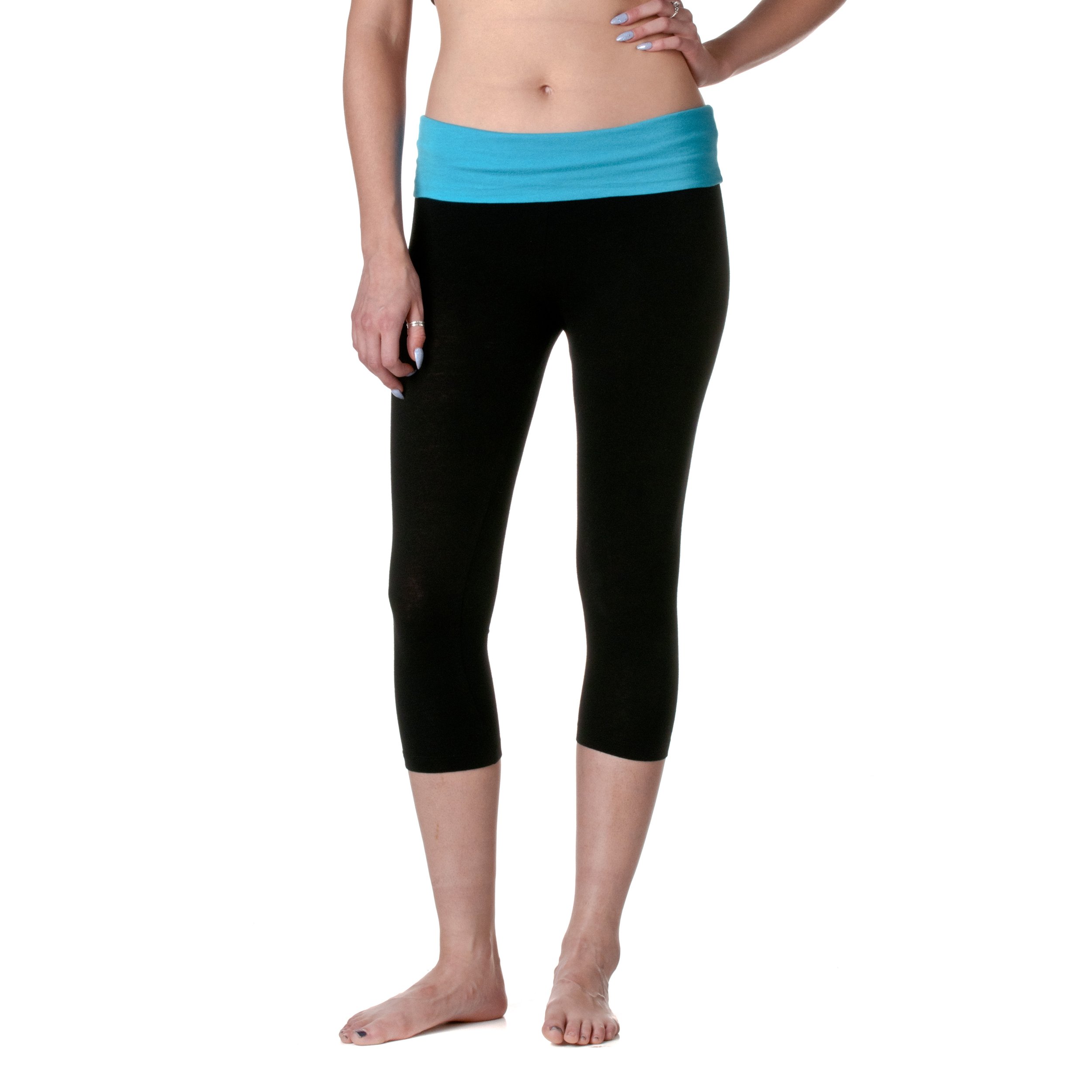Zenana Women's Yoga Capri Pants - High Waisted Workout Leggings for Yoga, Running & Gym - Stretchy Comfortable Athletic Tights for Women's Fitness & Active Lifestyle