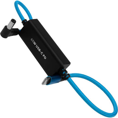 Kondor Blue DC to USB-C PD Cable for Canon R5 C/Sony FX3 (16-inch) - Fast Charging Power Delivery Cable for Mirrorless Cameras & Video Equipment