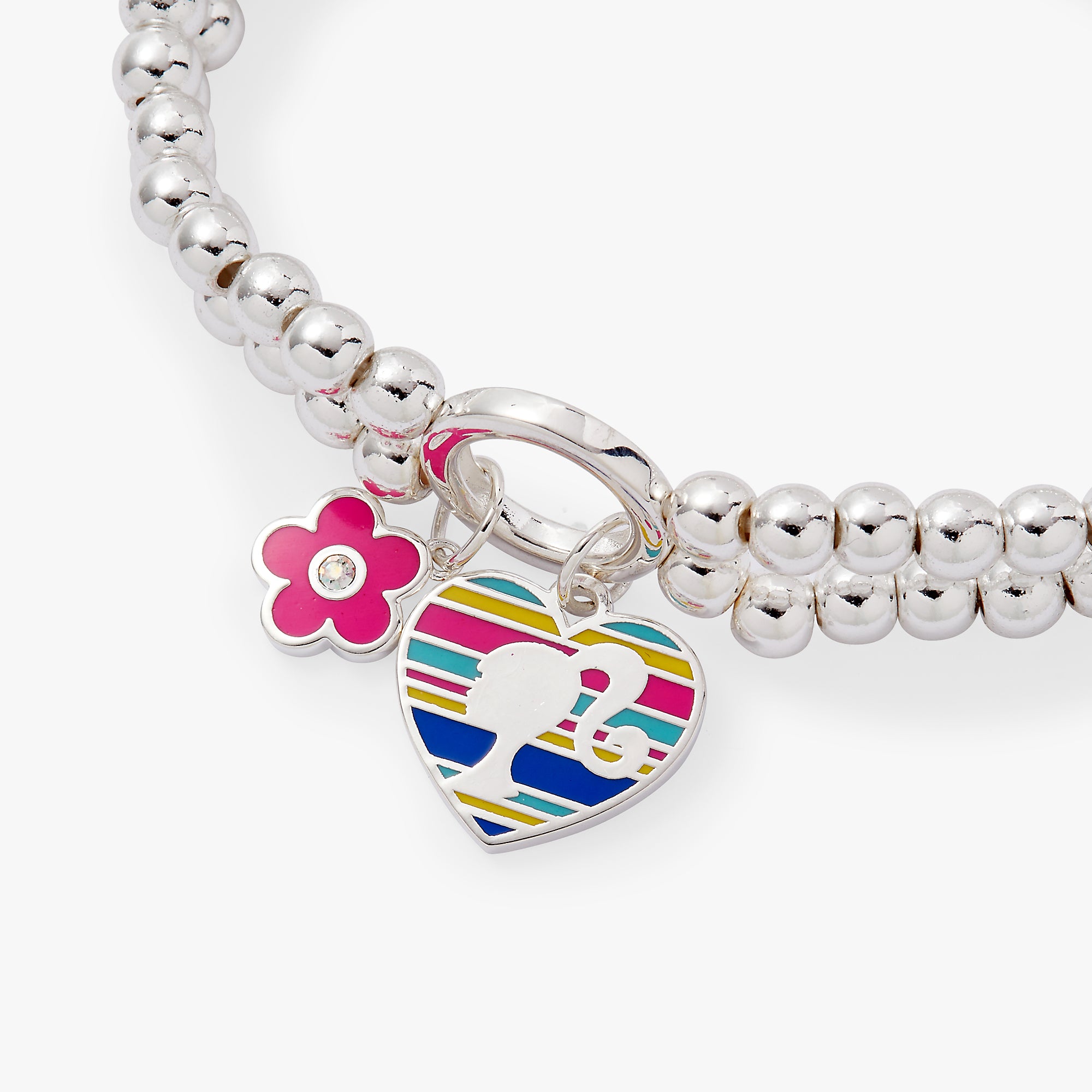 Barbie™ Stretch Charm Bracelet for Girls - Adjustable Fashion Jewelry for Kids, Birthday Gifts, Party Favors | Perfect for Dress-Up, Playtime & Special Occasions