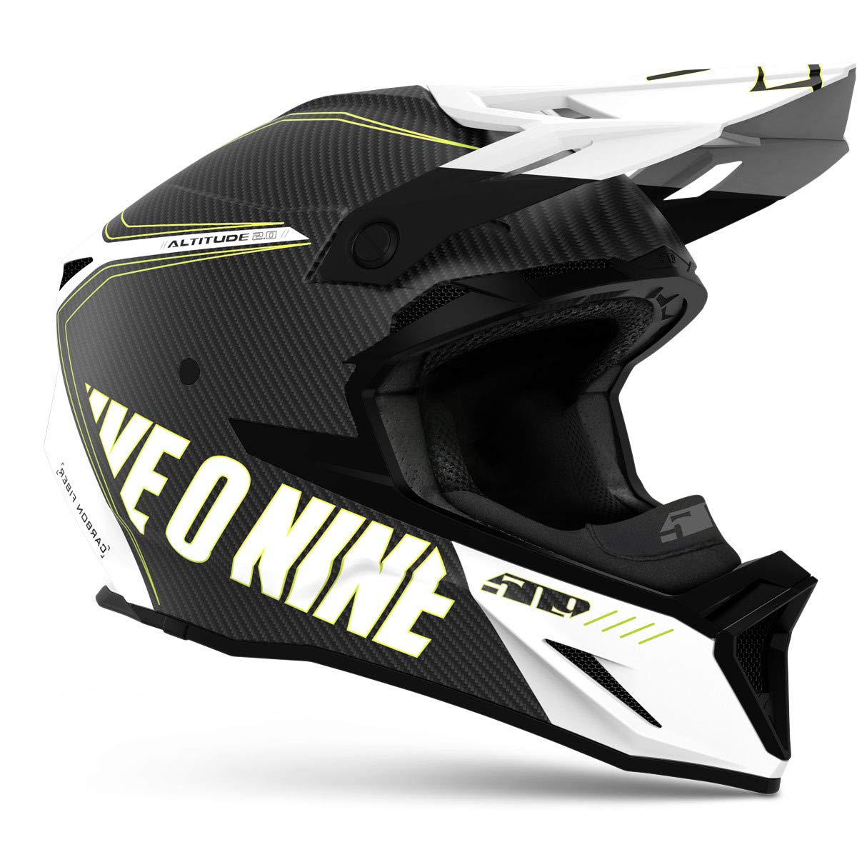 509 Altitude 2.0 Carbon Fiber Snowmobile Helmet - Storm Chaser 2021 Model - 2X-Large Size - Lightweight & Durable for Extreme Winter Sports & Snowmobiling Adventures
