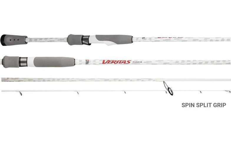 Abu Garcia Veritas V4 Spinning Fishing Rod - Lightweight Graphite Freshwater & Saltwater Fishing Pole for Bass, Trout, and Walleye - Perfect for Shore Fishing, Kayak Angling, and Boat Fishing