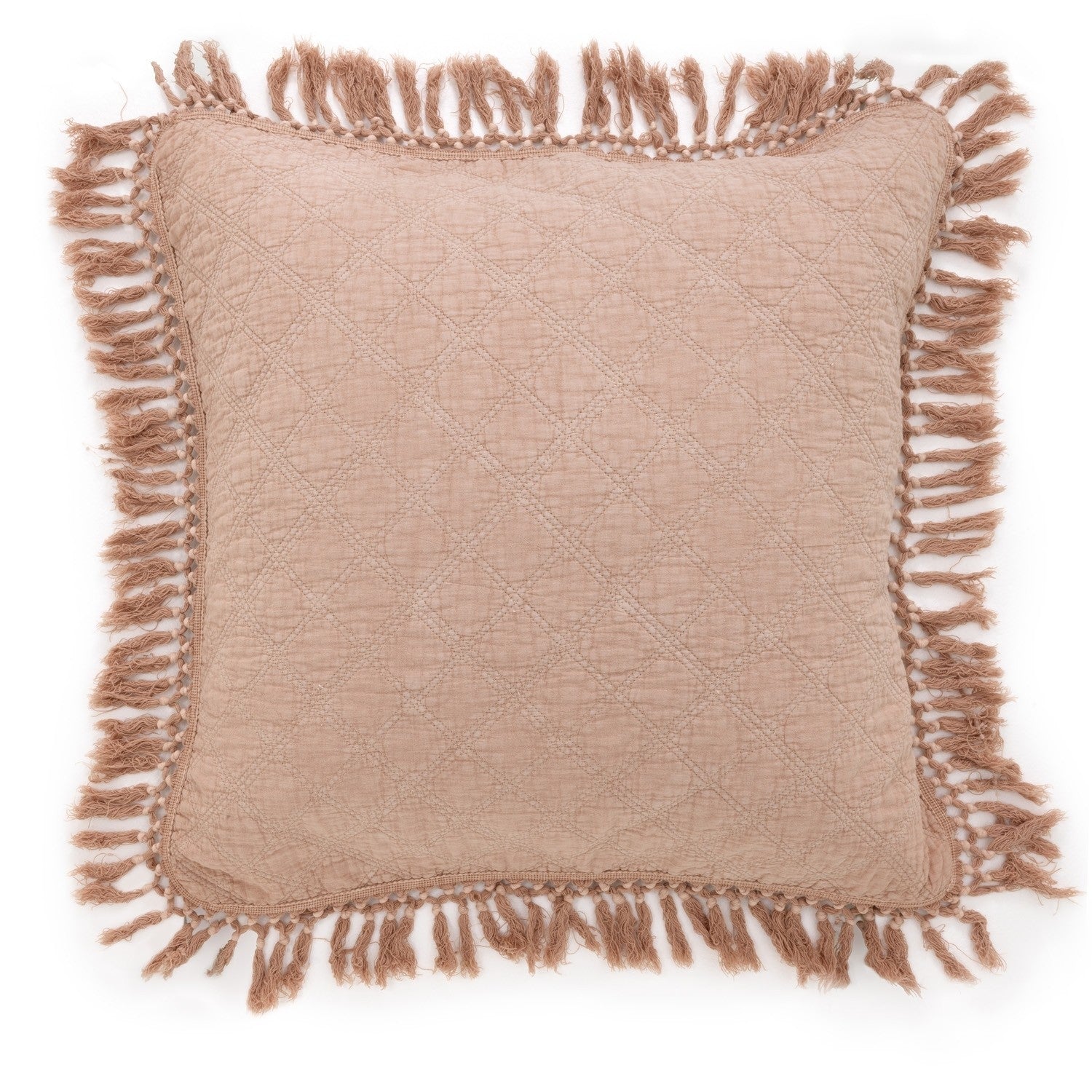 Keira Blush European Pillowcase by Bianca | Luxury 100% Cotton Decorative Pillow Cover | Perfect for Bedroom, Living Room & Home Decor