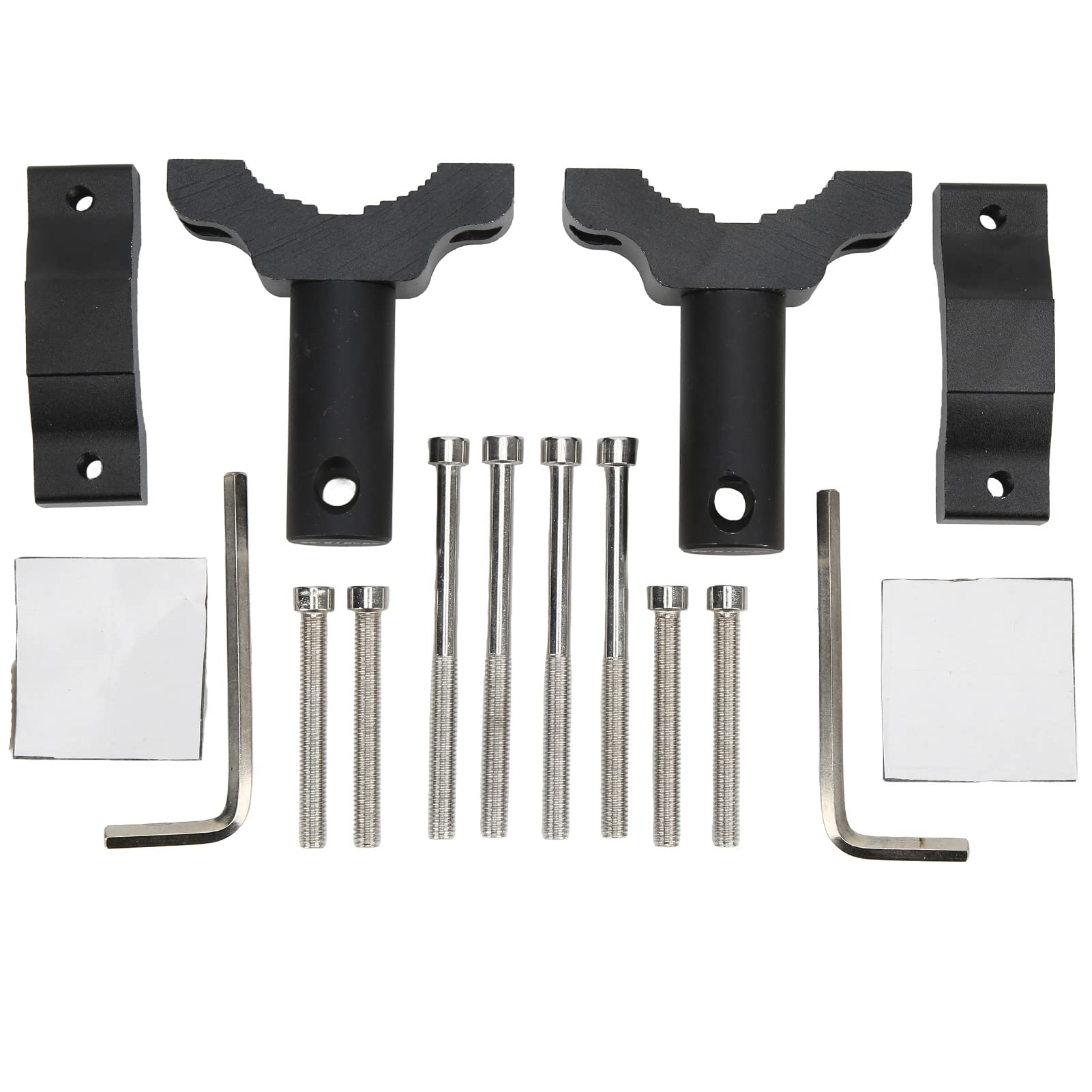 AQXREIGHT - 2 Sets Universal LED Light Bar Mounting Brackets, CNC Aluminum Alloy Clamp Kit for Motorcycles/ATVs/Tricycles (0.79-2.04in Diameter) - Perfect for Off-Road, Night Riding & Adventure Lighting