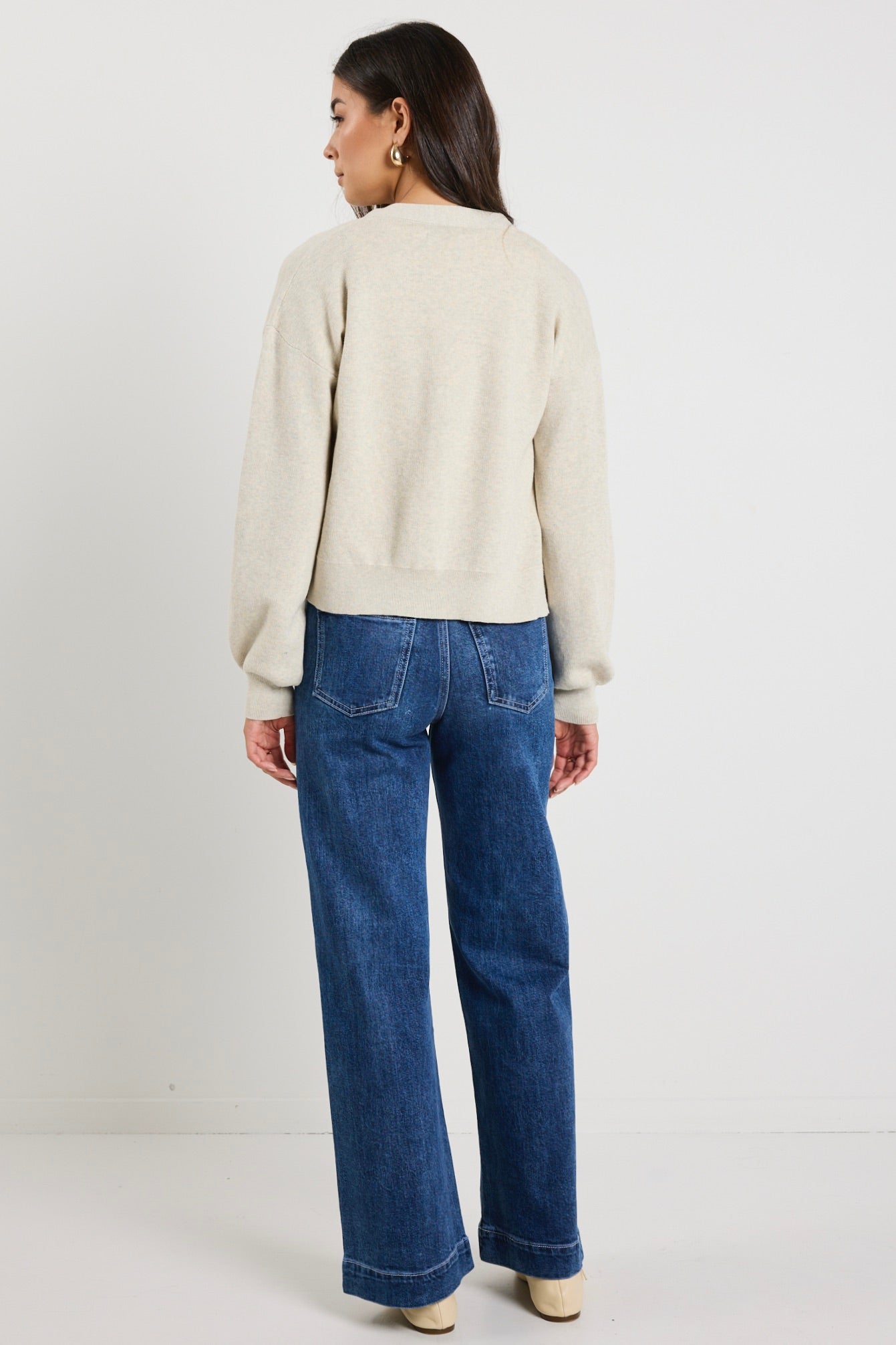 Agatha Oat Marle Fine Knit Cardigan for Women - Soft Lightweight Open Front Sweater - Perfect for Office, Date Night & Casual Outfits