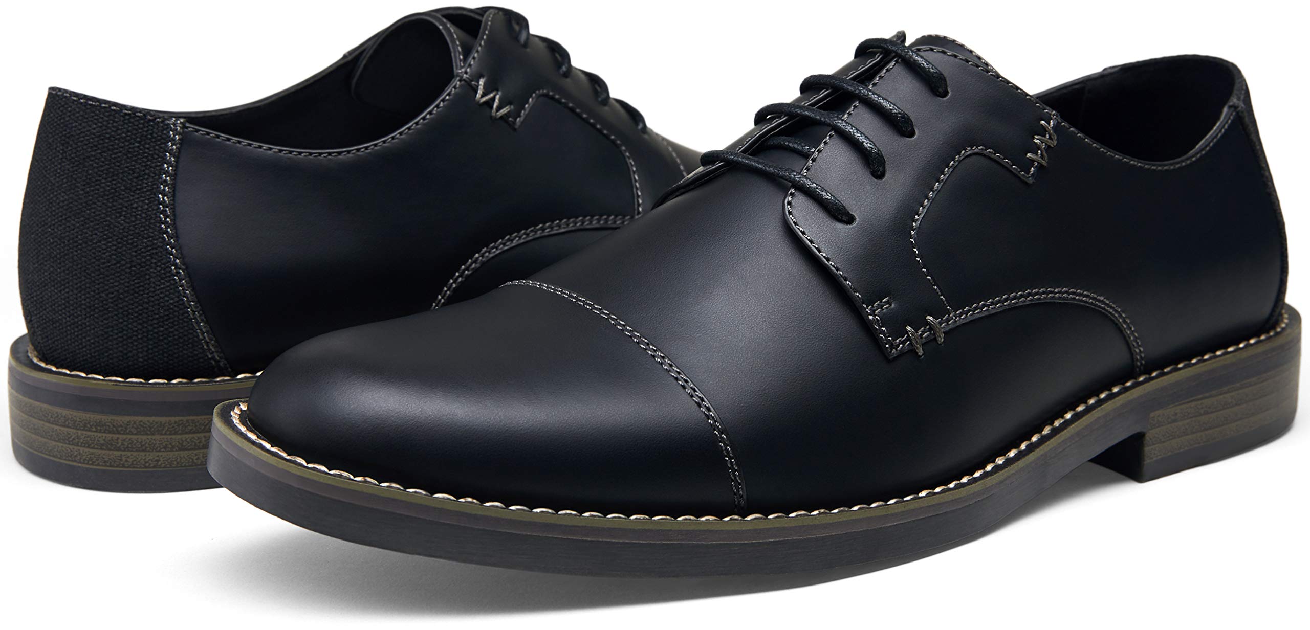 Jousen Men's Dress Shoes - Classic Retro Oxfords for Business & Casual Wear | Comfortable Formal Shoes for Office, Wedding & Daily Use