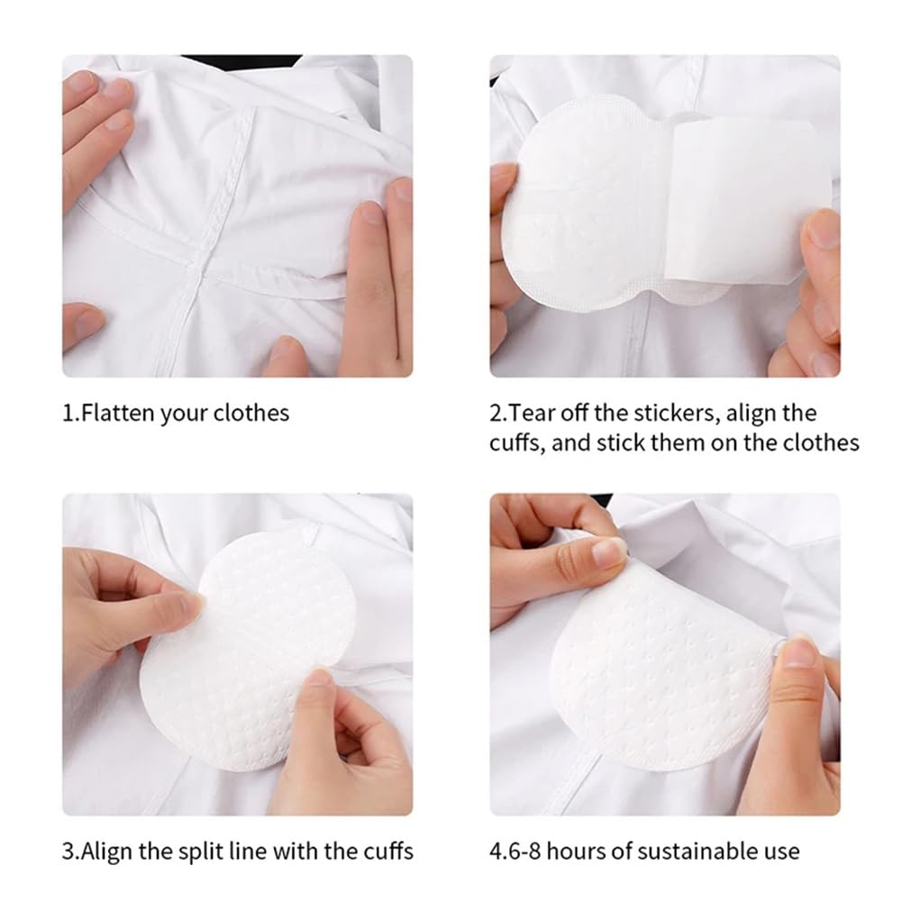 Disposable Underarm Sweat Pads - 100PCS Invisible Armpit Guards for Clothing, Comfortable & Odorless Dress Shields - Perfect for Business Attire, Formal Wear & Active Lifestyle
