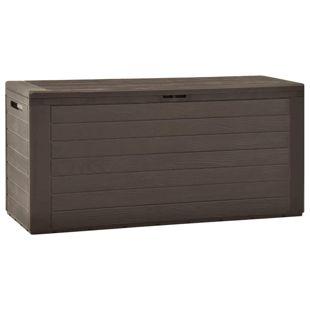 76.6 Gallon Patio Storage Box with Lockable Seat - Waterproof PP Deck Box for Outdoor Furniture Organization, Pool Toys & Cushions - 45.7