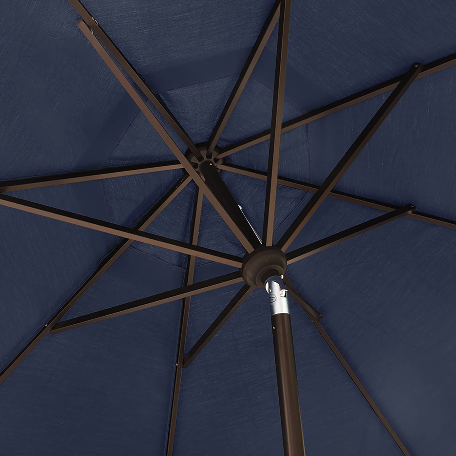EliteShade USA 10-Year Fade-Resistant 9Ft Patio Umbrella with Ventilation - Navy Blue Outdoor Market Umbrella for Restaurants, Poolside, and Backyard Dining