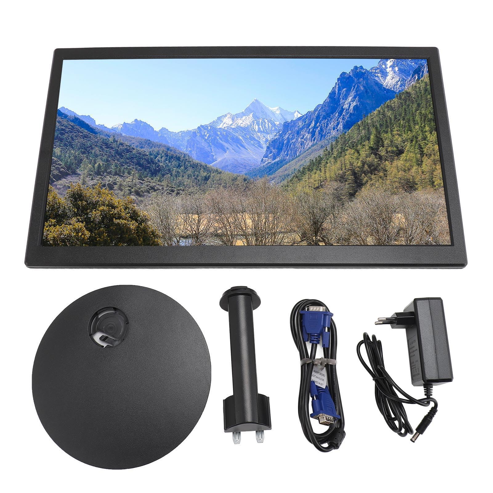 20 Inch LED Computer Monitor 1600x900 60Hz, Ultra Thin Gaming Monitor with Anti-Blue Light, VGA Port for Laptop/PC (EU Plug) - Perfect for Home Office, Gaming & Entertainment