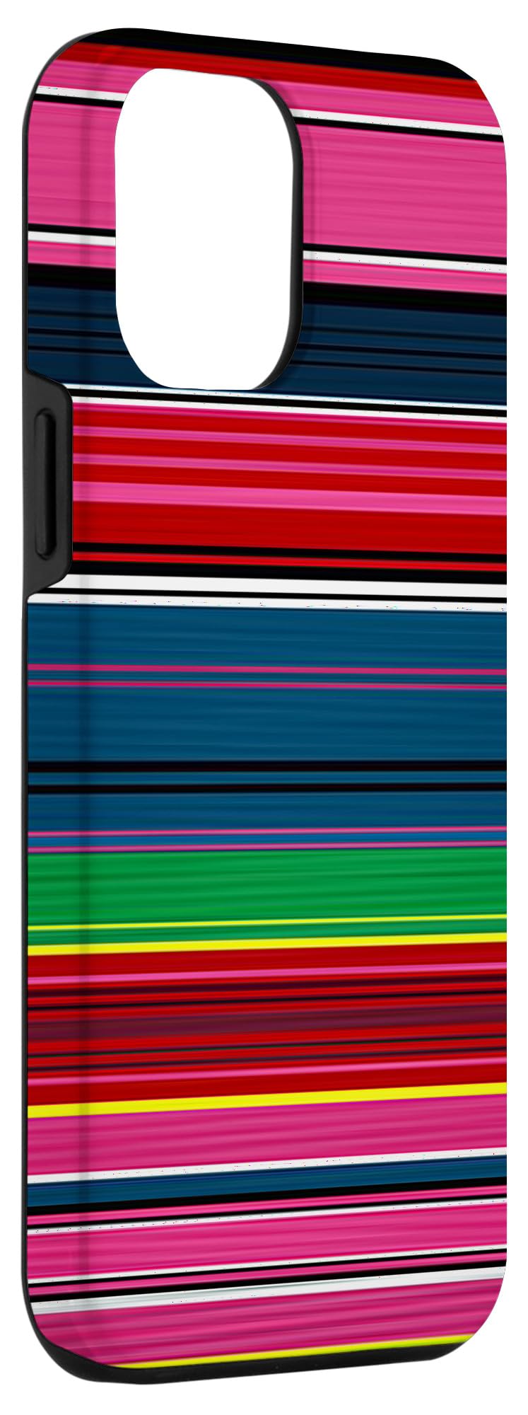 iPhone 12 Pro Max Mexican Serape Striped Pattern Poncho Case - Fiesta Stripes Design for Protection & Style - Perfect for Travel, Parties, and Everyday Use