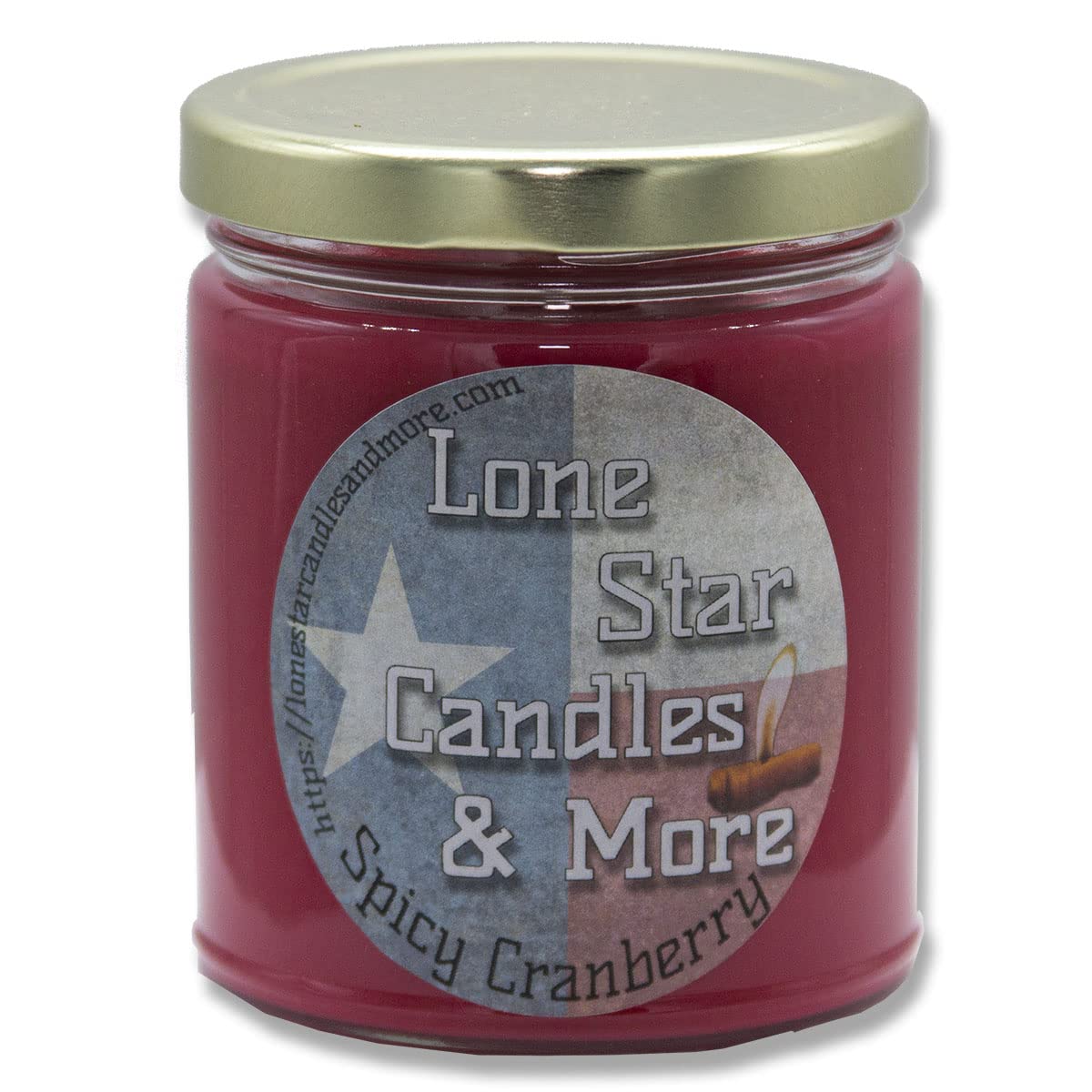 Spicy Cranberry Soy Wax Candle - 9oz Glass Jar - Made in USA for Holidays & Gifts